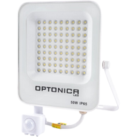 Proiettore led smd con sensore bianco 50 watt impermeabile ip65 4700 lumen