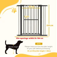 Cancelletto per Cani, 76-104 cm, Nero