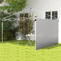 Pannelli Laterali per Gazebo (per 3x3m o 3x6m Pop Up Gazebo), 2 Pacchetti di Ricambio, Grigio