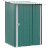 Casetta da Giardino Porta Attrezzi in Acciaio Galvanizzato e Porta, 100x103x160cm, Verde