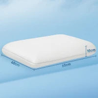 Cuscino Memory Foam a Rimbalzo Rapido con Copertura Rimovibile e Lavabile, 60x40x10 cm, Bianco Crema