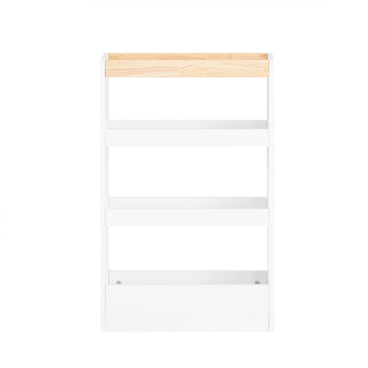 SoBuy Carrellino Salvaspazio Cucina o Bagno Scaffale per nicchia con 4 ripiani Bianco L50*P15*A80 NSR12-W