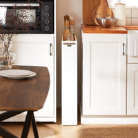 SoBuy Carrellino Salvaspazio Cucina o Bagno Scaffale per nicchia con 4 ripiani Bianco L50*P15*A80 NSR12-W