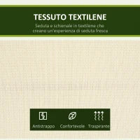 Dondolo a 2 Posti da Giardino con Tettuccio Regolabile, 140x118x162cm Beige