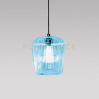 NUMA V/P- VETRO  BLU-TRASPARENTE CON DECORAZIONE COSTE VERTICALI