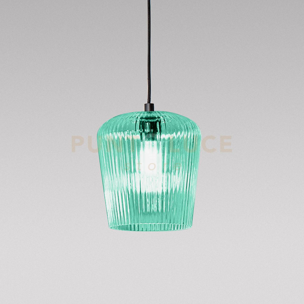 NUMA V/P- VETRO VERDE TRASPARENTE CON DECORAZIONE COSTE VERTICALI