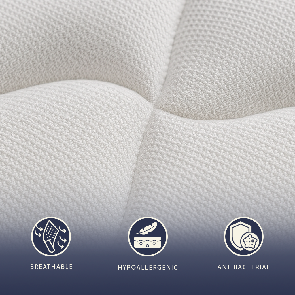 Nuri Pro | Materasso in Memory Foam | Altezza 20 cm | Ortopedico e Ignifugo | Rivestimento Anallergico e Antibatterico | Dispositivo Medico Classe 1 | Prodotto in Italia | 180 x 190 cm