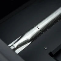 Barbecue a Gas Pieghevole con Coperchio, Termometro e 2 Bruciatori in Acciaio, 55x46.5x41 cm, Nero