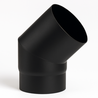 Curva a 45° elemento angolare modifica sezione canale fumo stufa pellet *** misura Ø 150 mm, confezione 1