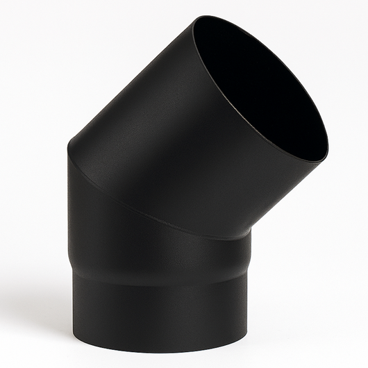Curva a 45° elemento angolare modifica sezione canale fumo stufa pellet *** misura Ø 150 mm, confezione 1