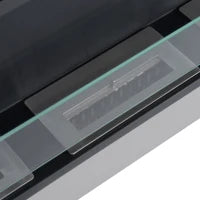 Caminetto a Bioetanolo da Parete in Acciaio Inossidabile Inodore con 3 Serbatoi 1.5LT, 136 x 14 x 54cm, Argento e Nero