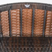 Set Tavolino Sedie da Esterno e Giardino in Rattan Marrone e Beige