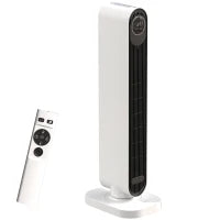 Termoventilatore in ABS da 2000W con Telecomando, Oscillazione e Timer, 30x22x82.5 cm, Bianco