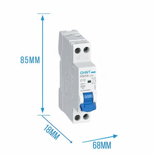 Chint interruttore magnetotermico compatto 1p+n curva c 1 modulo 4,5 ka 230v *** ampere 10 ampere, confezione 1