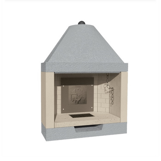 Camino legna prefabbricato refrattario focolare aperto m110 ref riscaldamento