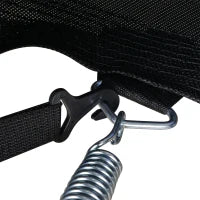 Trampolino Elastico da Esterno, Tappeto Elastico per Bambini e Adulti da Giardino con Rete di Sicurezza e Bordo Imbottito, Giochi da Giardino e Casa, Ø305x248cm, Blu e Nero