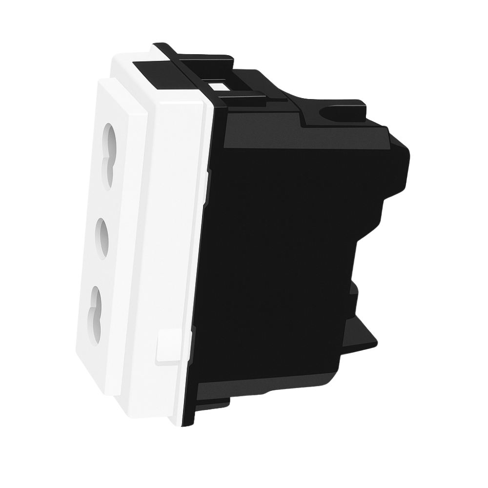 Bticino living now presa 2p+t 16a 250v 1 modulo con alveoli schermati *** colore bianco, confezione 1