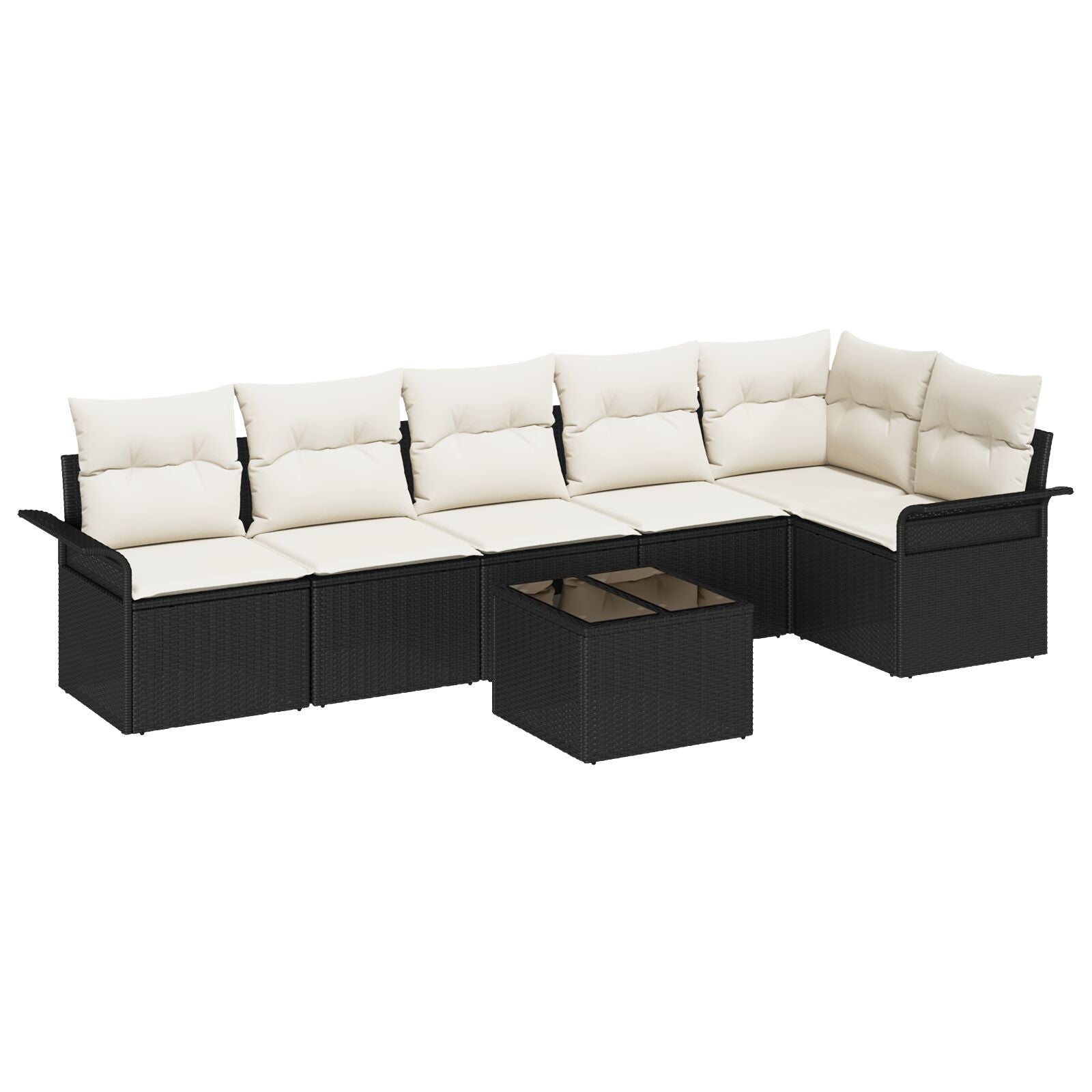 Set di divani da giardino da 6 pezzi con cuscini in rattan sintetico marrone, Divano da giardino a 2 posti lifeXL con 3354056