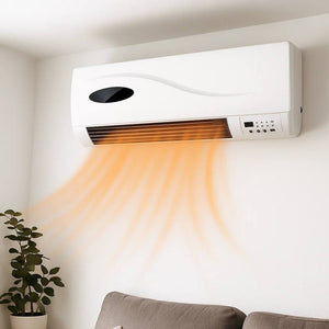 Termoventilatore ceramico da parete 2000w con timer e telecomando