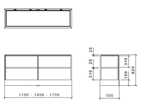CAPPA MENSOLA PARETE -cm 180X48 - Inox - 900 m3/h