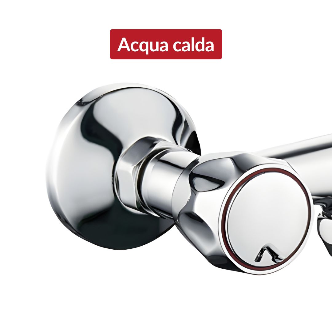 Rubinetto a muro down canna a esse in ottone cucina con erogazione orientabile *** confezione 1