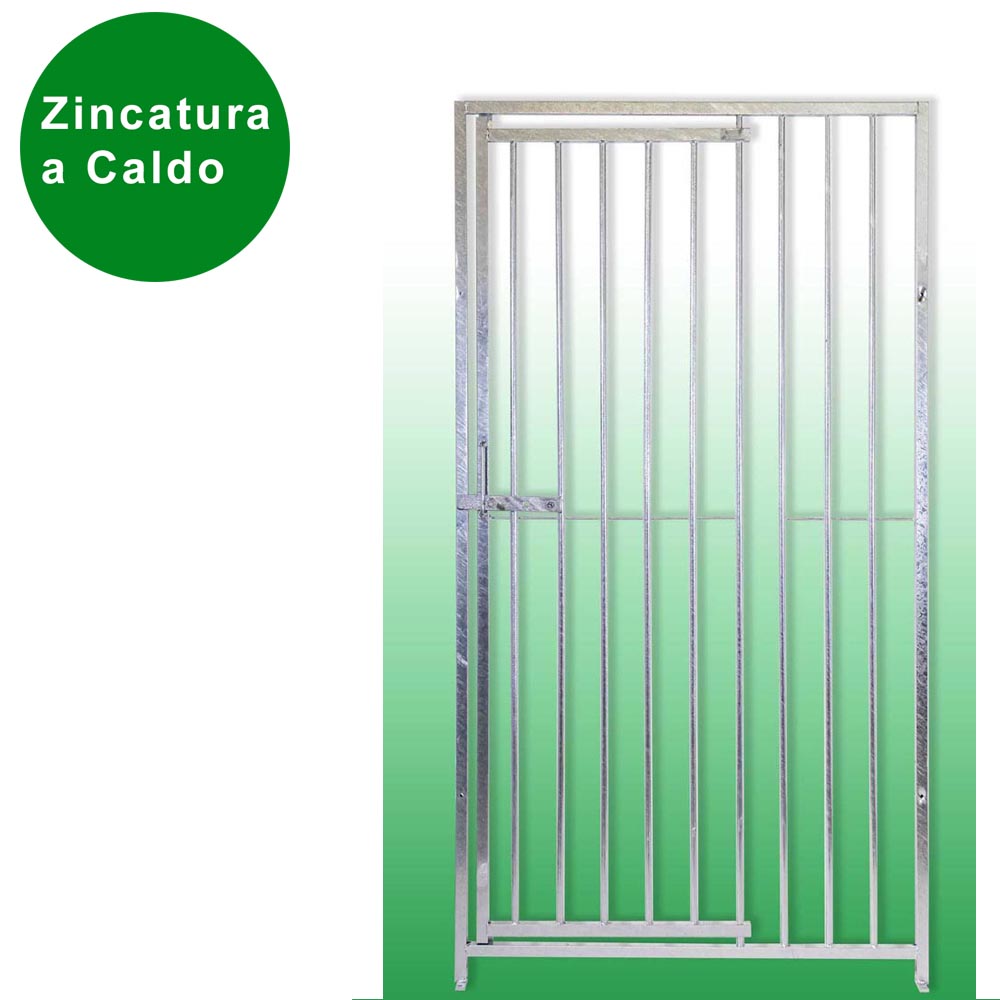 Pannello con porta tubolare per box cani con zincatura a caldo 100xh180 cm