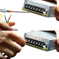 Alimentatori in metallo 12v per strisce led vari wattaggi *** potenza 36w, confezione 1