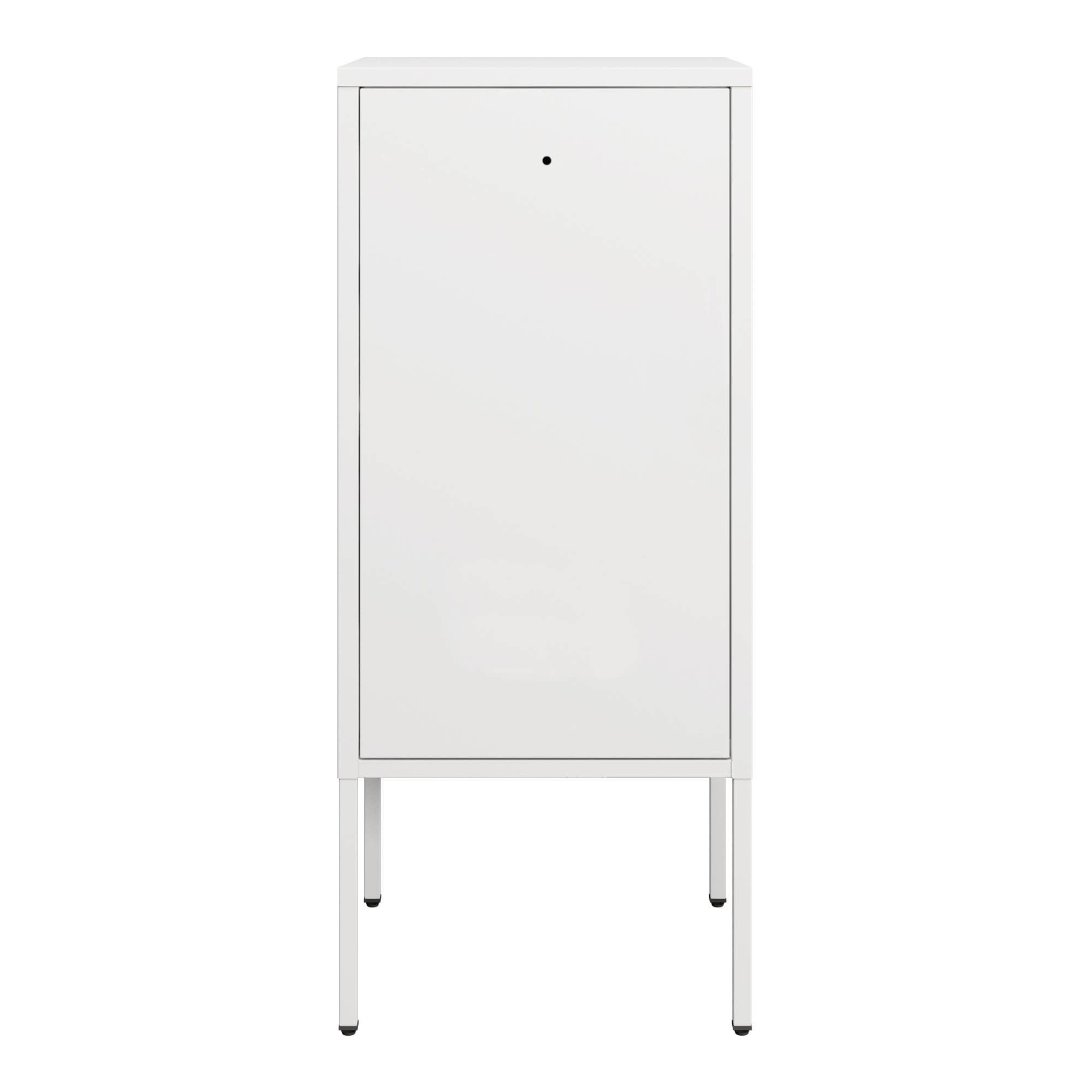 Set di 2 Armadietti Hausjärvi Comodini in Acciaio con Serratura - Bianco [en.casa]