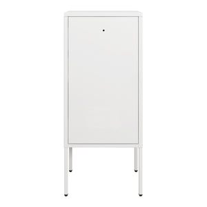 Set di 2 Armadietti Hausjärvi Comodini in Acciaio con Serratura - Bianco [en.casa]