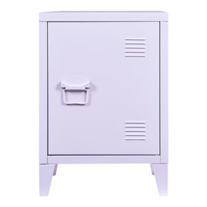 Comodino 'Inari' in Acciaio con Anta - Viola [en.casa]