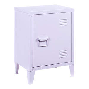 Comodino 'Inari' in Acciaio con Anta - Viola [en.casa]