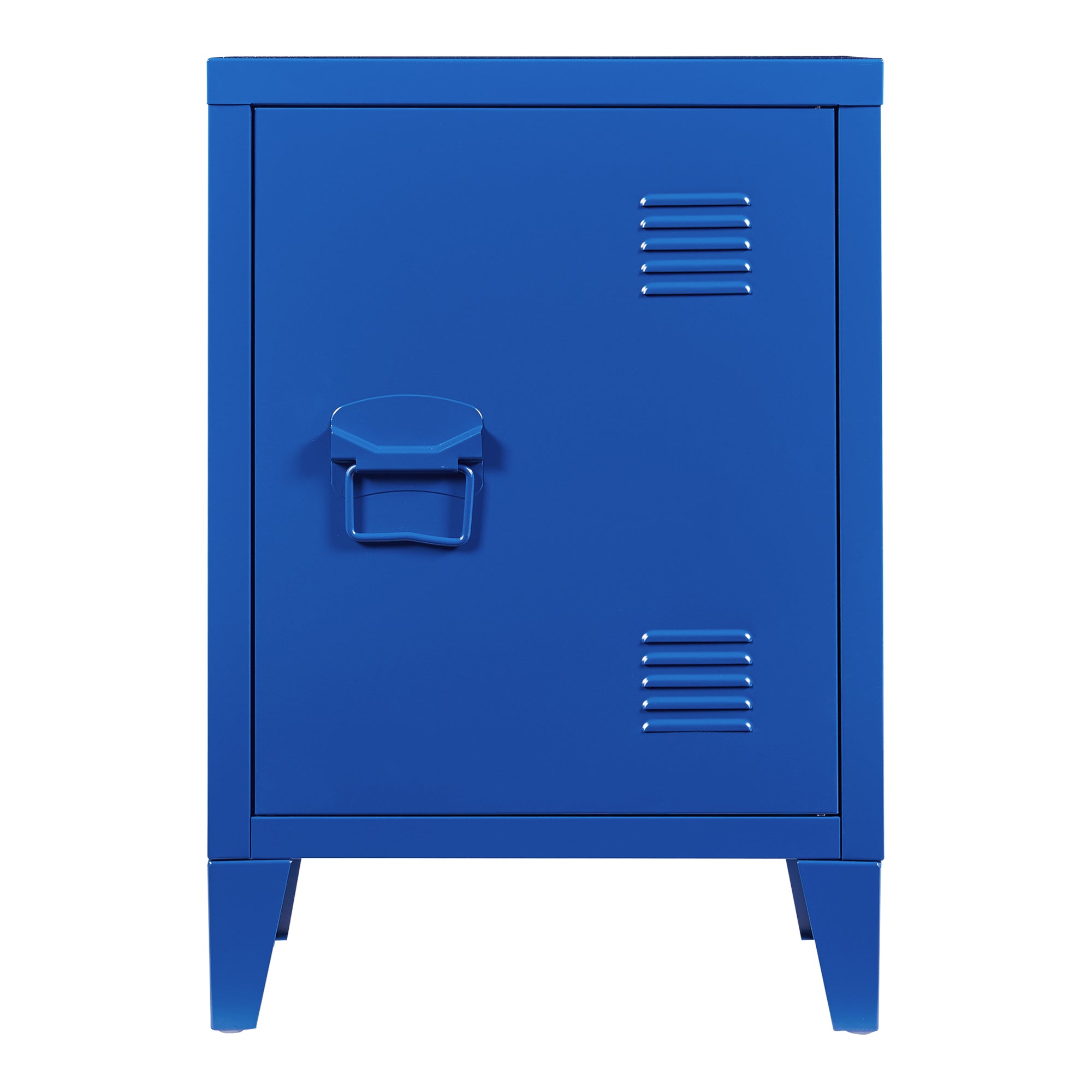 Comodino 'Inari' in Acciaio con Anta - Blu [en.casa]