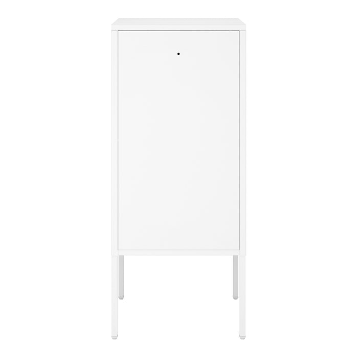 Set di 2 Comodini Hausjärvi con Anta a Destra e Sinistra 82 x 35 x 35 cm - Bianco [en.casa]