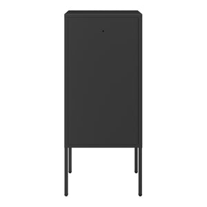 Set di 2 Comodini Hausjärvi con Anta a Destra e Sinistra 82 x 35 x 35 cm - Nero [en.casa]
