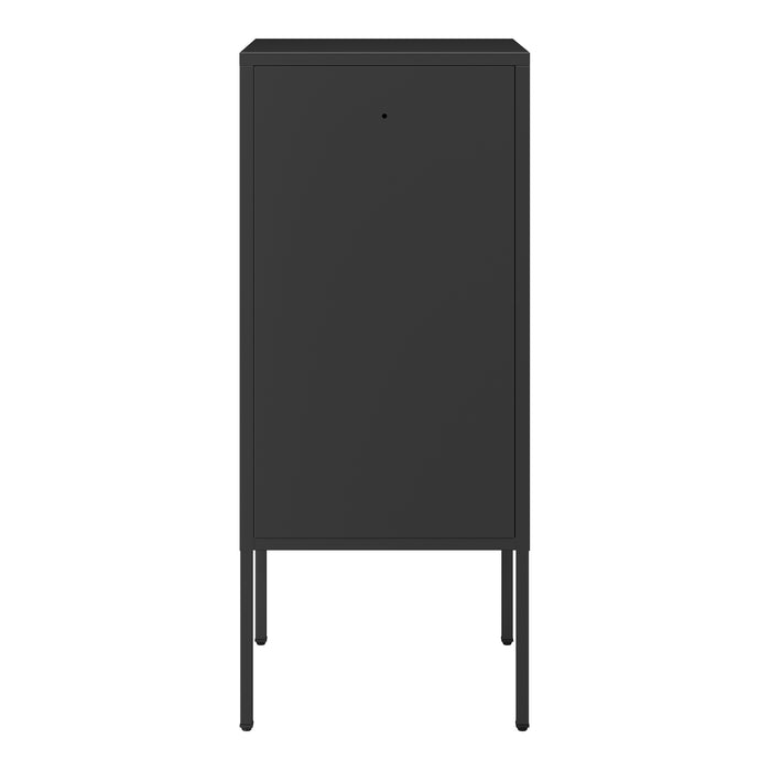 Set di 2 Comodini Hausjärvi con Anta a Destra e Sinistra 82 x 35 x 35 cm - Nero [en.casa]