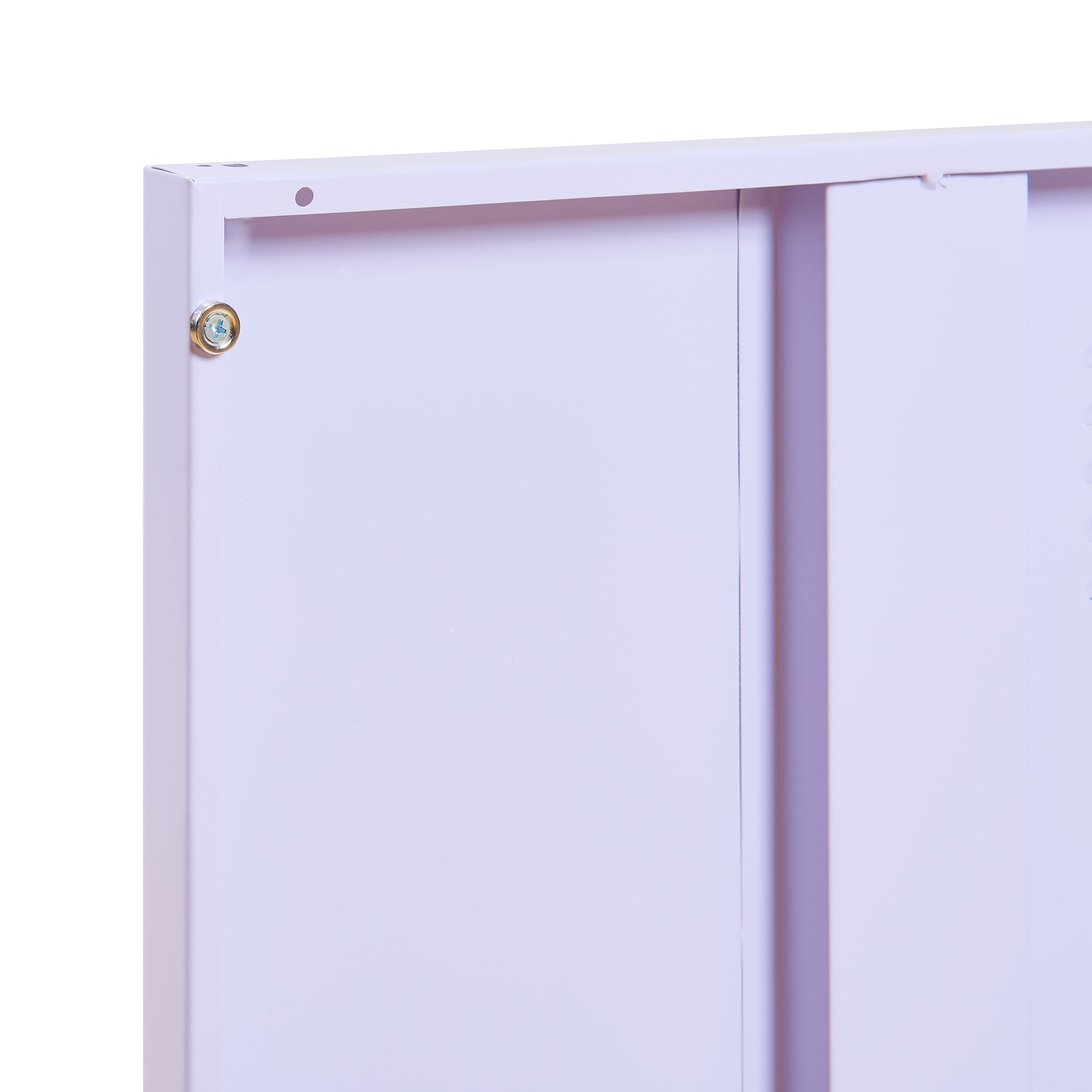 Comodino 'Inari' in Acciaio con Anta con Maniglia a Destra - Viola Chiaro [en.casa]