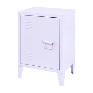 Comodino 'Inari' in Acciaio con Anta con Maniglia a Destra - Viola Chiaro [en.casa]