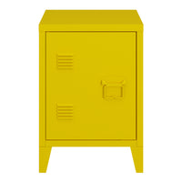 Comodino 'Inari' in Acciaio con Anta con Maniglia a Destra - Giallo [en.casa]