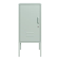 Armadietto Hausjärvi Comodino in Acciaio con Serratura - Menta Verde [en.casa]