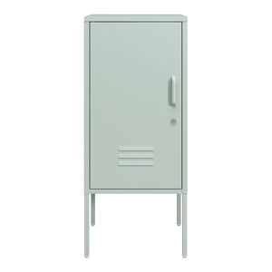 Armadietto Hausjärvi Comodino in Acciaio con Serratura - Menta Verde [en.casa]