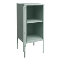 Armadietto Hausjärvi Comodino in Acciaio con Serratura - Menta Verde [en.casa]