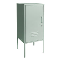 Armadietto Hausjärvi Comodino in Acciaio con Serratura - Menta Verde [en.casa]