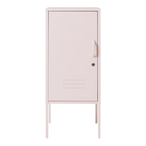 Armadietto Hausjärvi Comodino in Acciaio con Serratura - Rosa [en.casa]