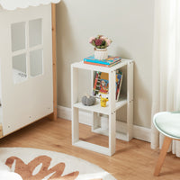 Tavolino da Divano Thyholm Scaffale Basso Multifunzionale 55x30x30 Bianco [en.casa]