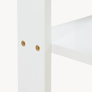 Tavolino da Divano Thyholm Scaffale Basso Multifunzionale 55x30x30 Bianco [en.casa]