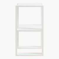 Tavolino da Divano Thyholm Scaffale Basso Multifunzionale 55x30x30 Bianco [en.casa]