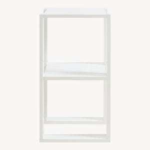 Tavolino da Divano Thyholm Scaffale Basso Multifunzionale 55x30x30 Bianco [en.casa]