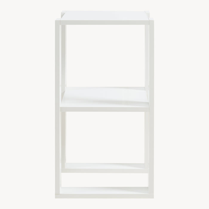Tavolino da Divano Thyholm Scaffale Basso Multifunzionale 55x30x30 Bianco [en.casa]