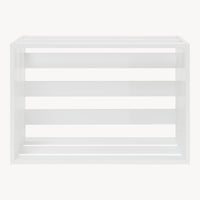 Tavolo Basso Rønde a Forma di Cassetta Frutta Posizionabile in Orizzontale o Verticale 43x64x33cm Bianco [en.casa]