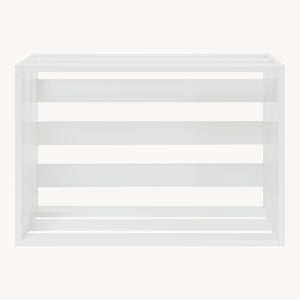 Tavolo Basso Rønde a Forma di Cassetta Frutta Posizionabile in Orizzontale o Verticale 43x64x33cm Bianco [en.casa]